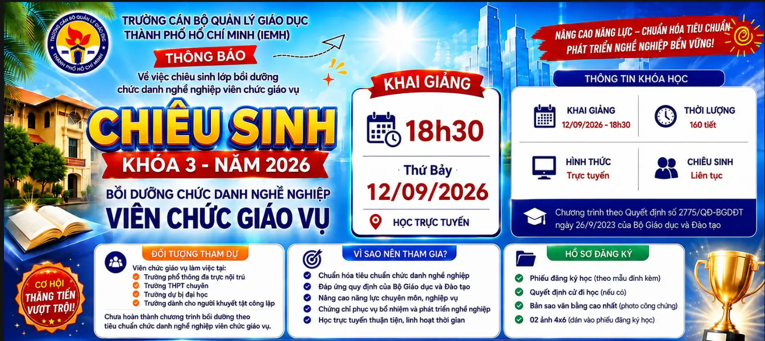 Khóa Học Nghiệp Vụ Giáo Vụ T9/2026